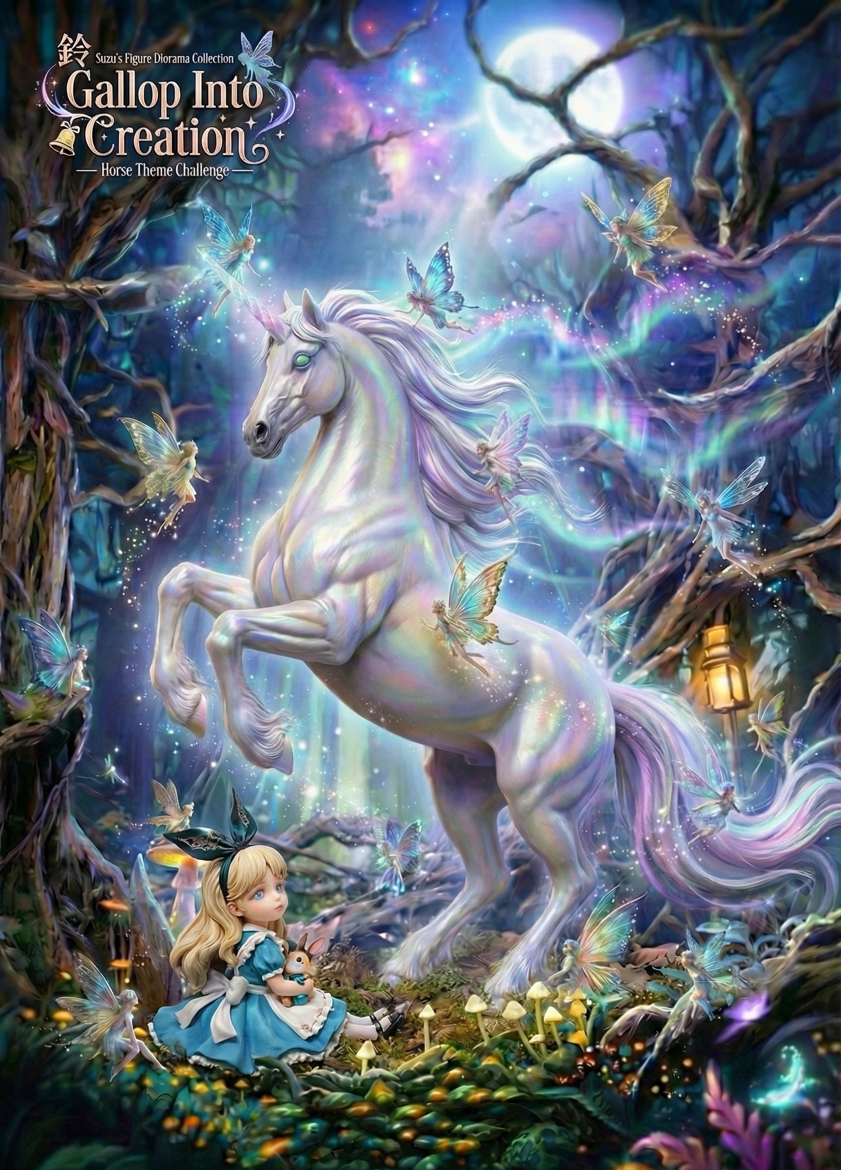 不思議の国のアリス　ユニコーンとの出会い | の人気AIイラスト・グラビア