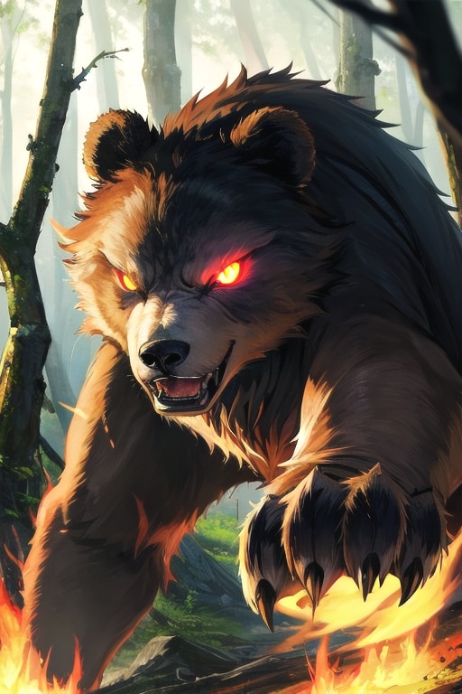 【ダークファンタジー】シン森のくまさん | の人気AIイラスト・グラビア