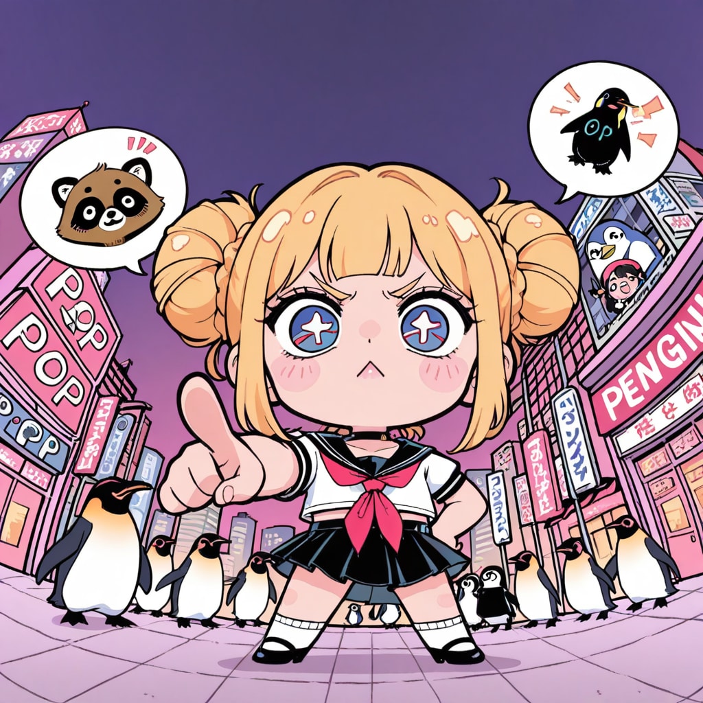 ペンギンと金髪ちゃん