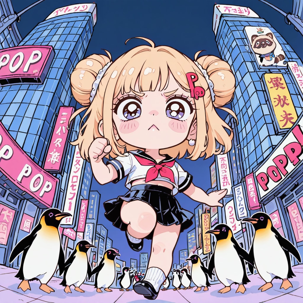 ペンギンと金髪ちゃん
