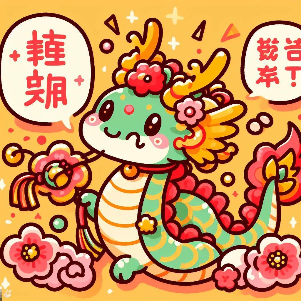 【DALL-E3】辰の描かれた絵馬は作ってくれそうになかったけど・・・可愛い辰のイラストが出来ました。