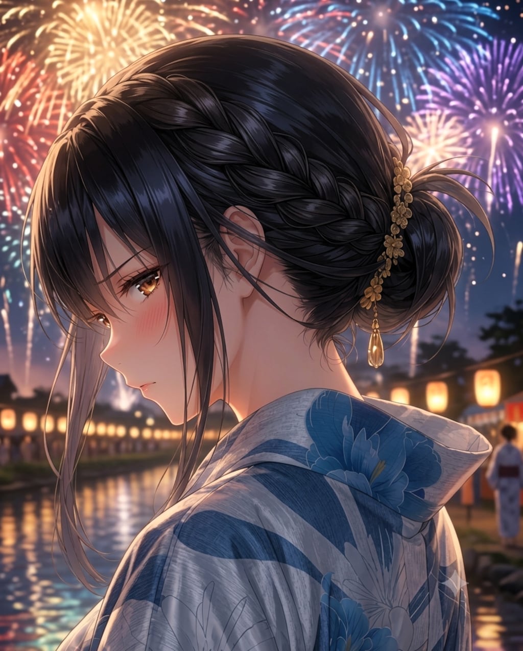 べ、別にあなたと来たいなんて思ってなかったわ。近所の花火大会だし部下を連れて来てあげ...よう...って///