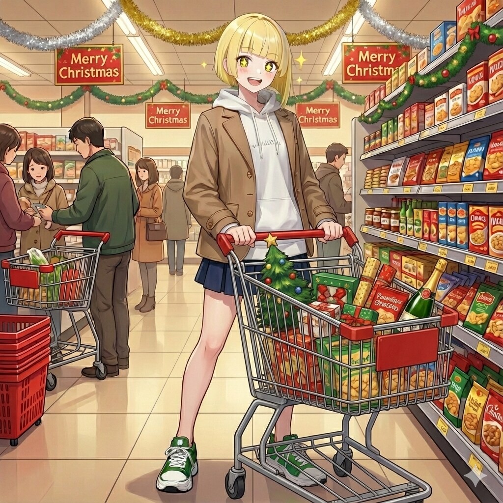 クリスマス・パーティー②　買い出し | の人気AIイラスト・グラビア