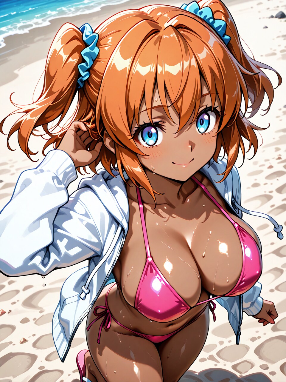 褐色ちゃんと真夏の海へ！