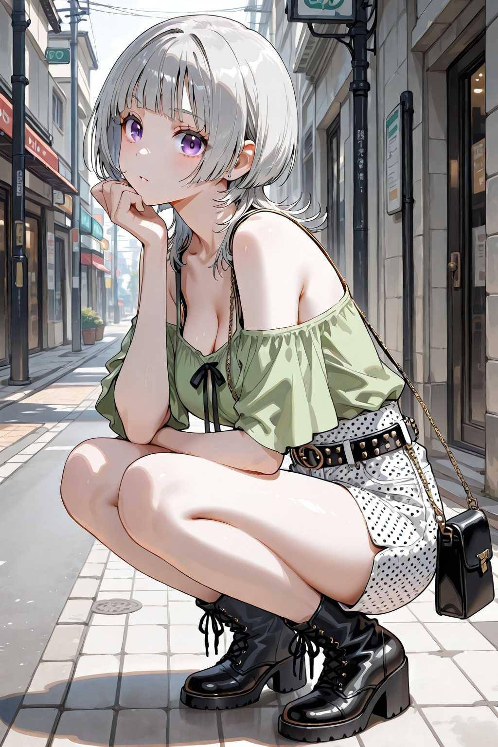 街角の普通の少女