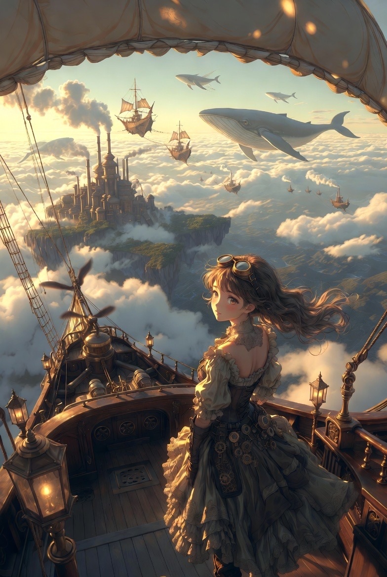 飛行船に乗って | の人気AIイラスト・グラビア