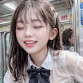 激しいお姉さんが電車に乗ってきた 5枚目