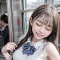 激しいお姉さんが電車に乗ってきた 3枚目