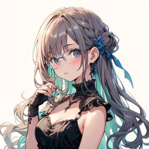 Whisk用プロンプトを流用したメガネの女性 | の人気AIイラスト・グラビア