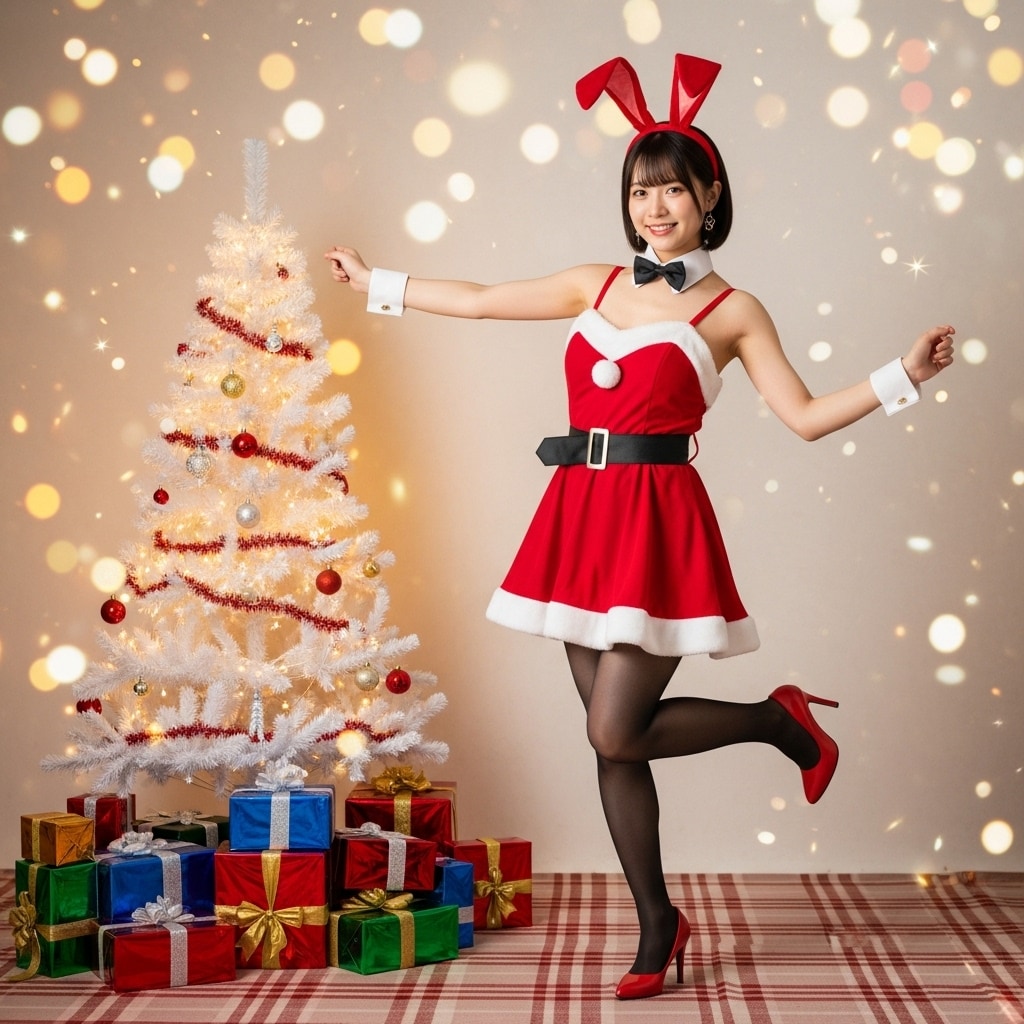 クリスマスのバニーガール | の人気AIイラスト・グラビア