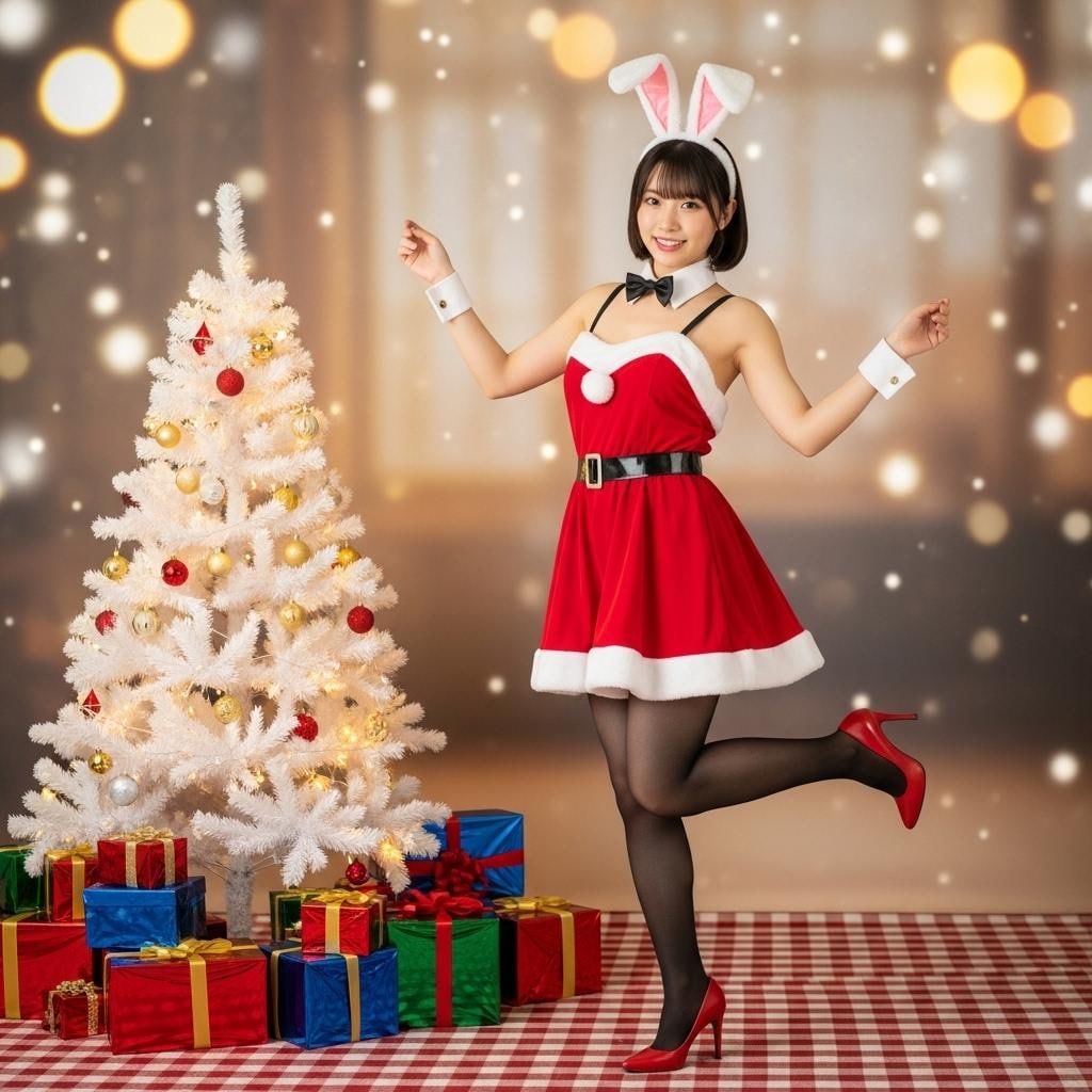 クリスマスのバニーガール