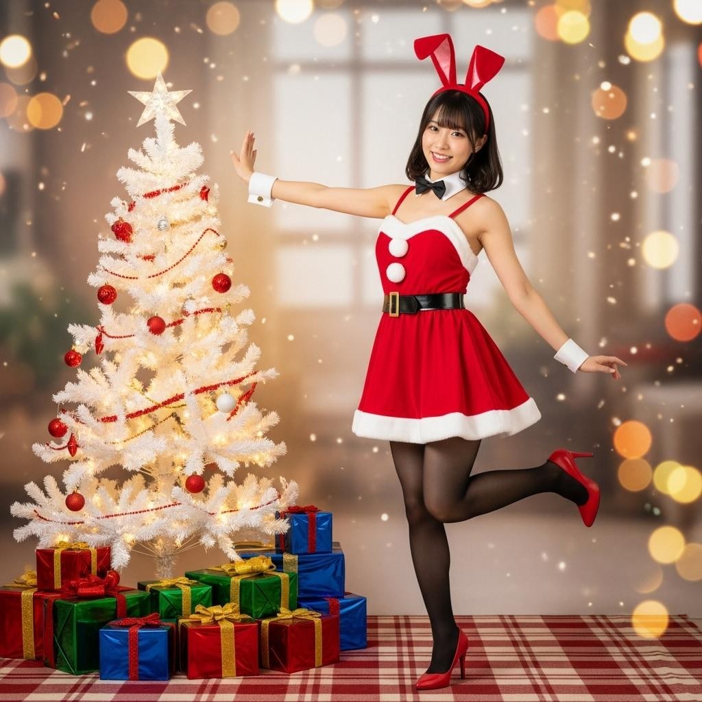 クリスマスのバニーガール
