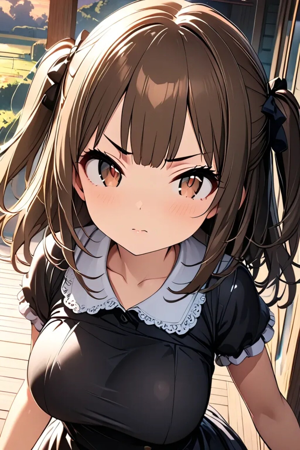 どこ見てるの？ちゃんと目を見てよ！