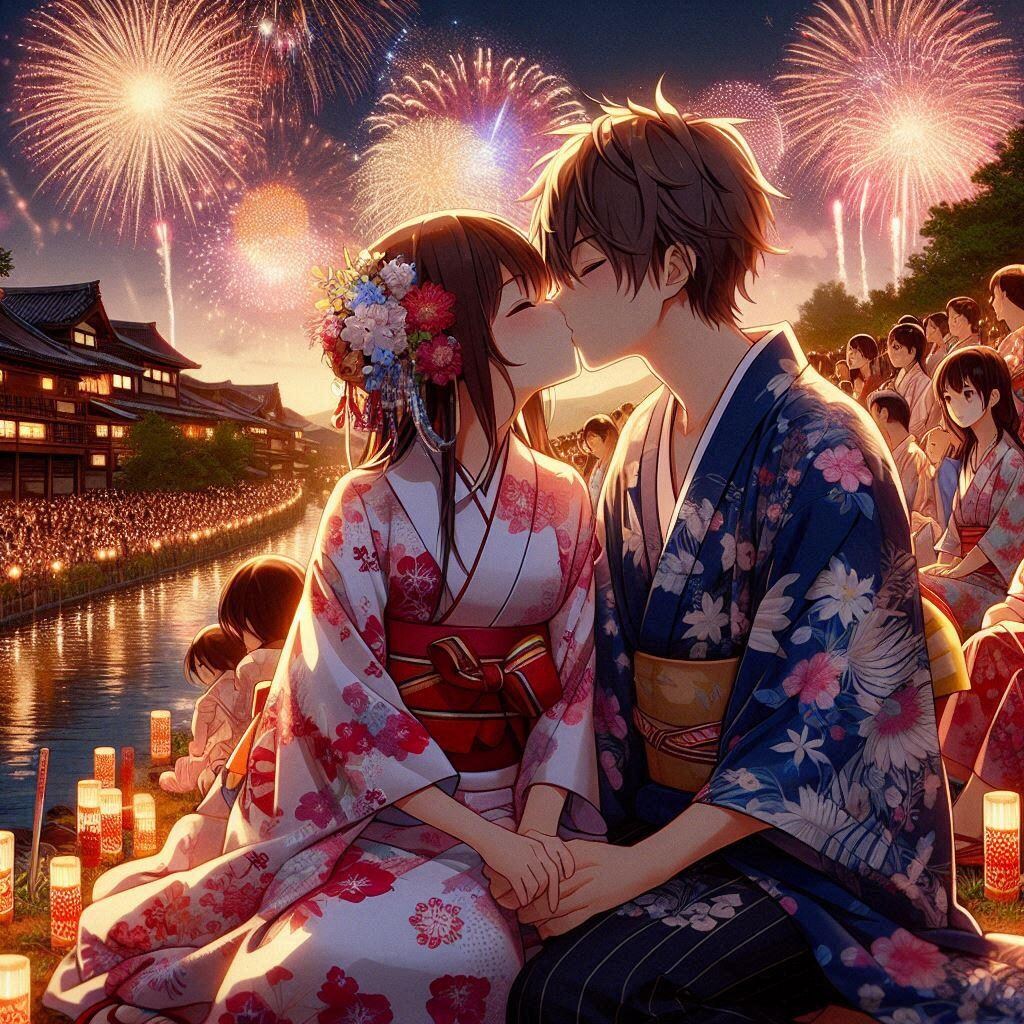 [10枚] 花火大会と接吻と