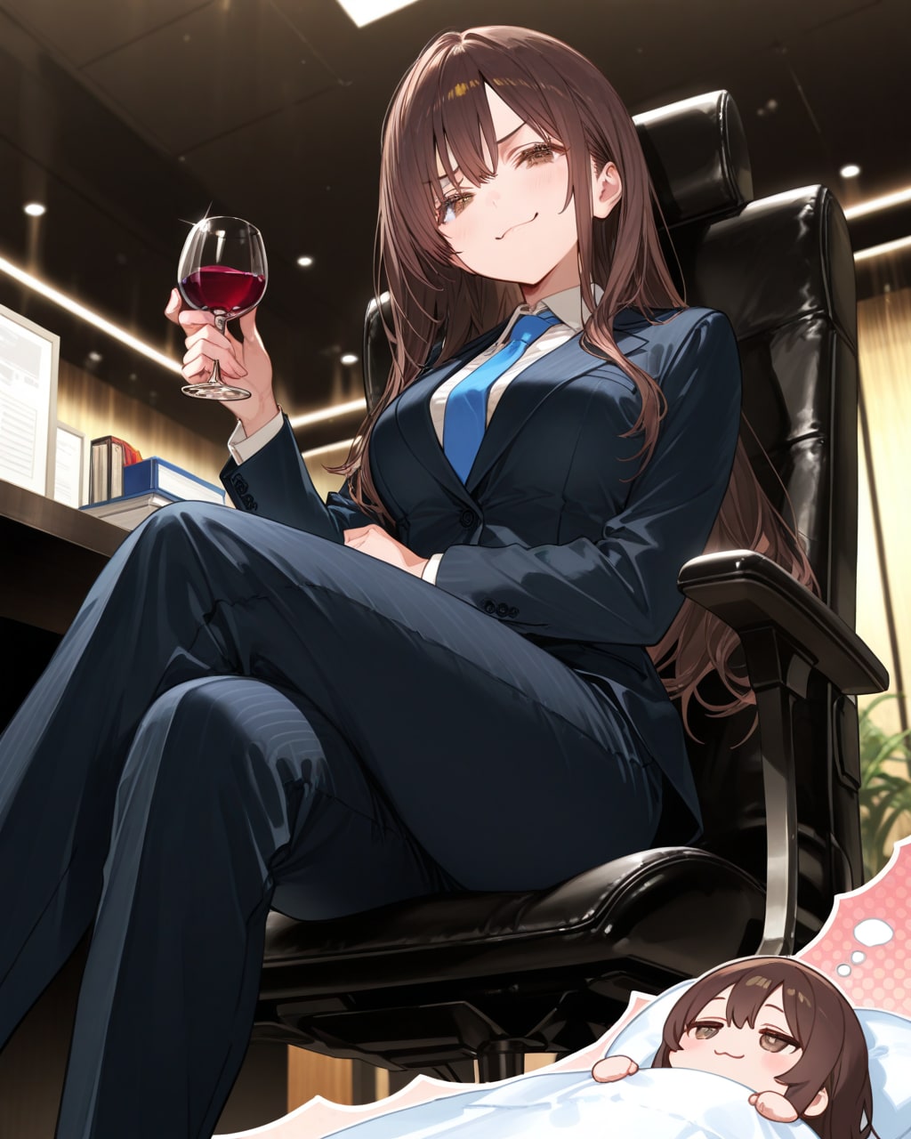 【借】部長席に期待を寄せる桐島さん | の人気AIイラスト・グラビア