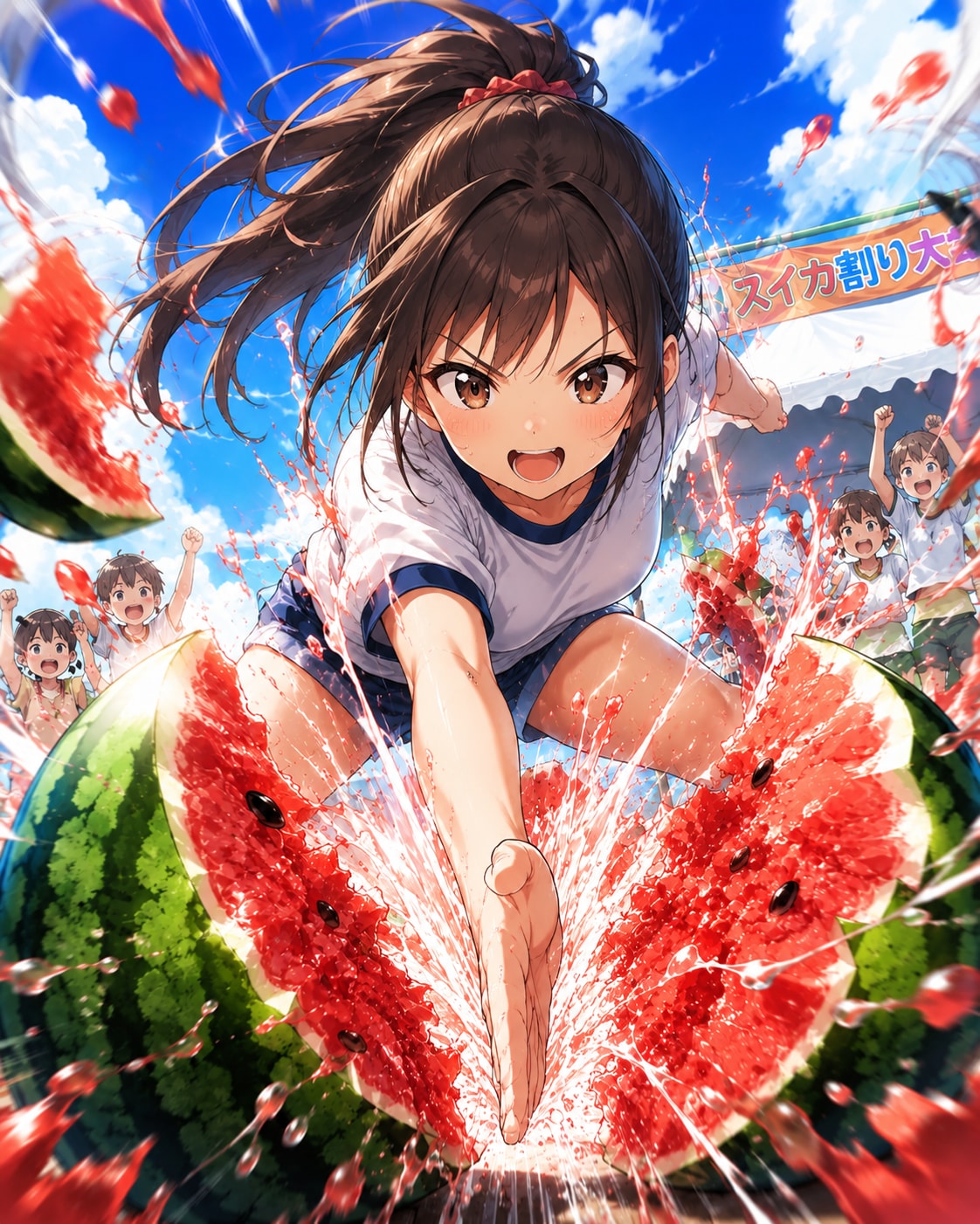 手刀スイカ割り🍉💥