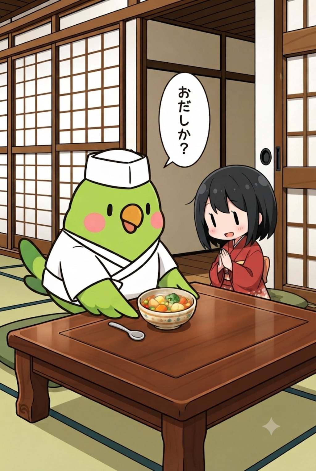 野菜スープお届けインコ