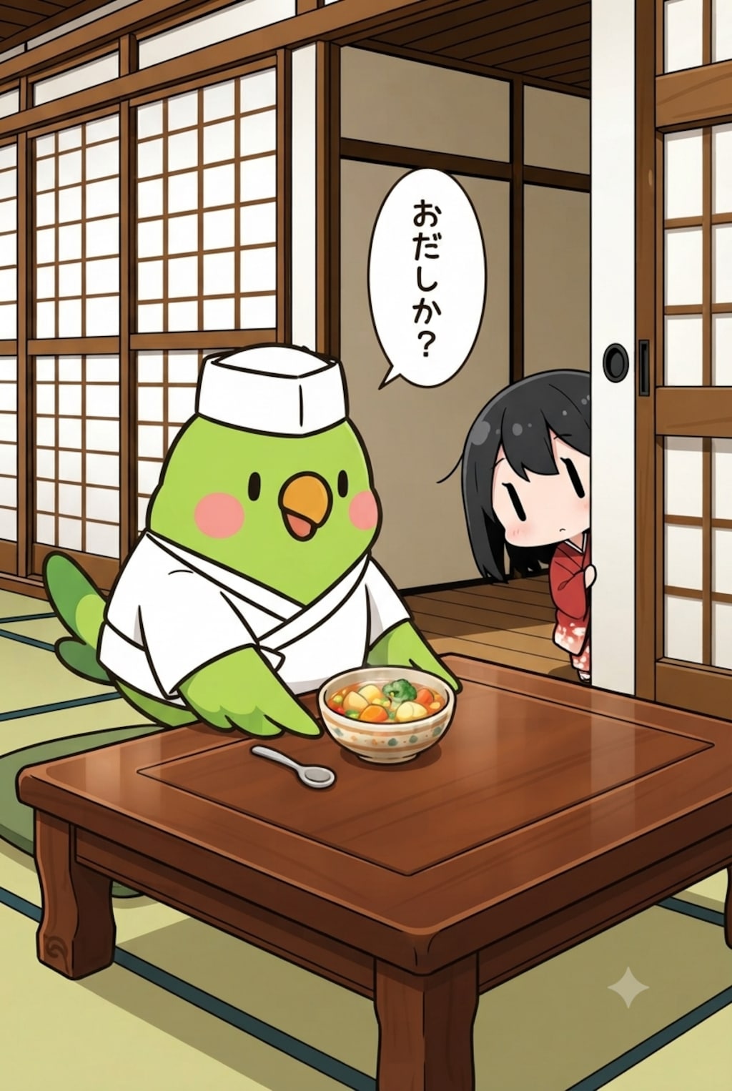 野菜スープお届けインコ