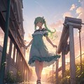 夕陽に佇む少女 7枚目