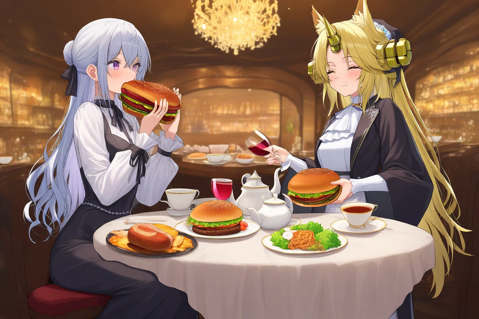 吸血鬼と狼女、ただいま仲直り中 | の人気AIイラスト・グラビア