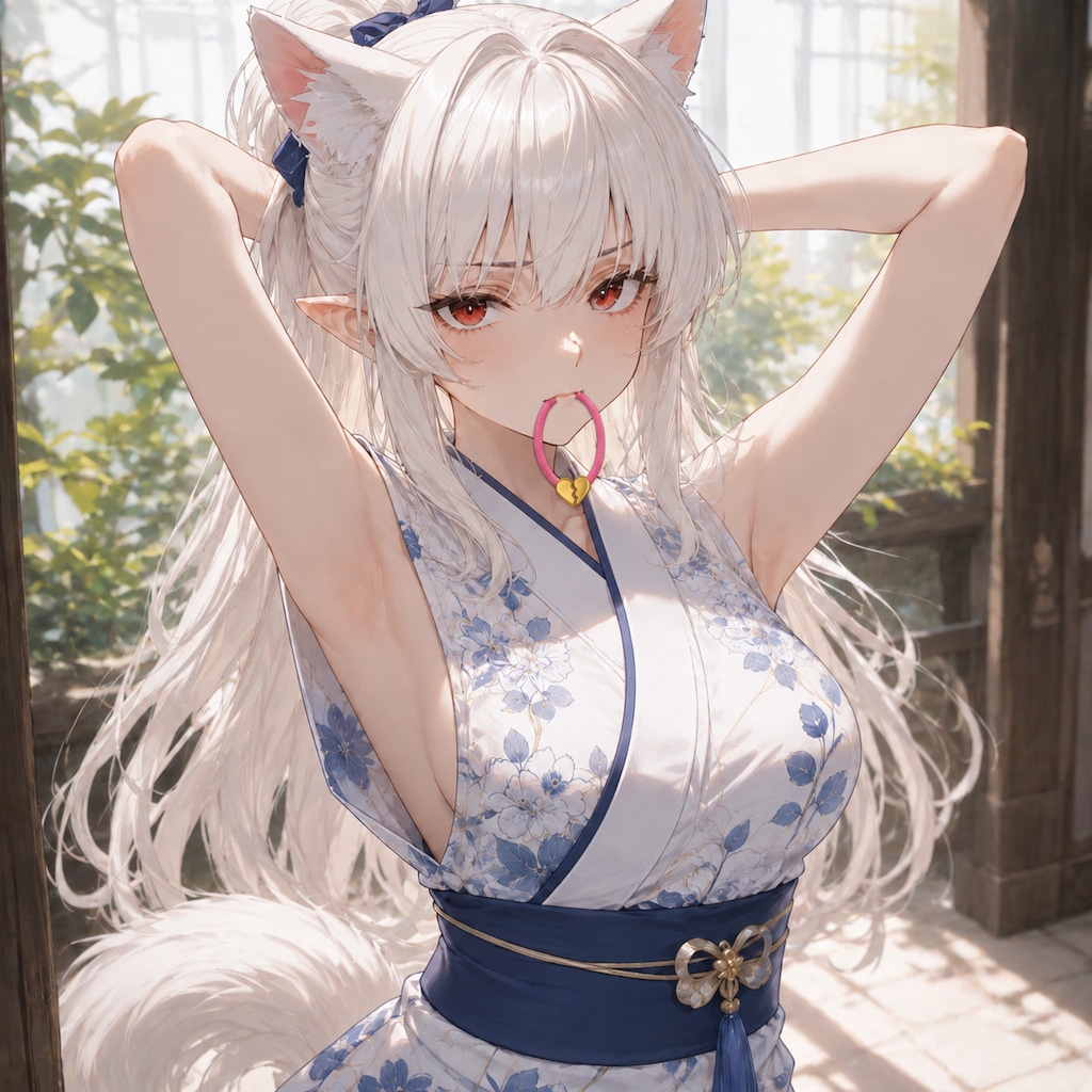 ポニテ準備中
