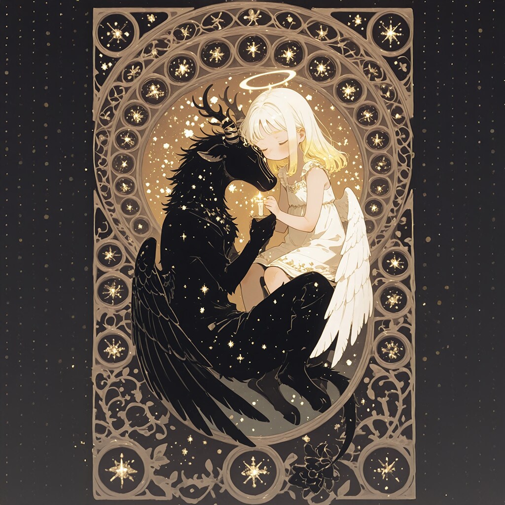 小さな天使と悪魔の獣