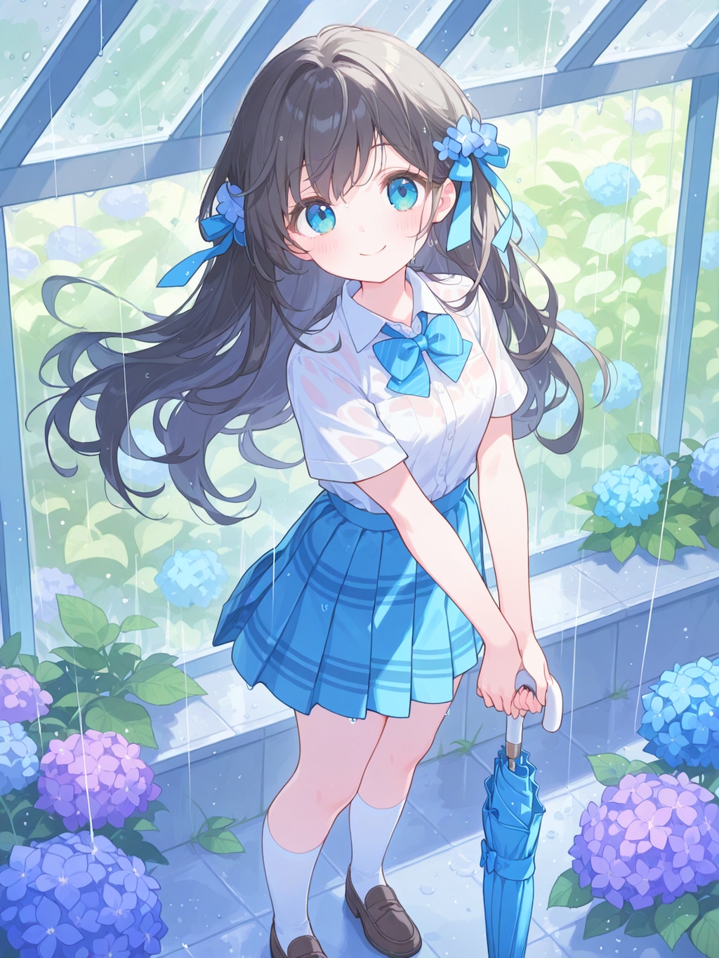 通学路の紫陽花広場