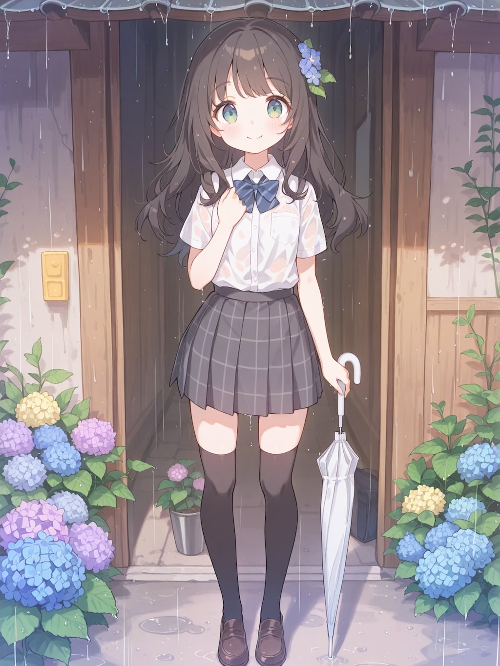 通学路の紫陽花広場