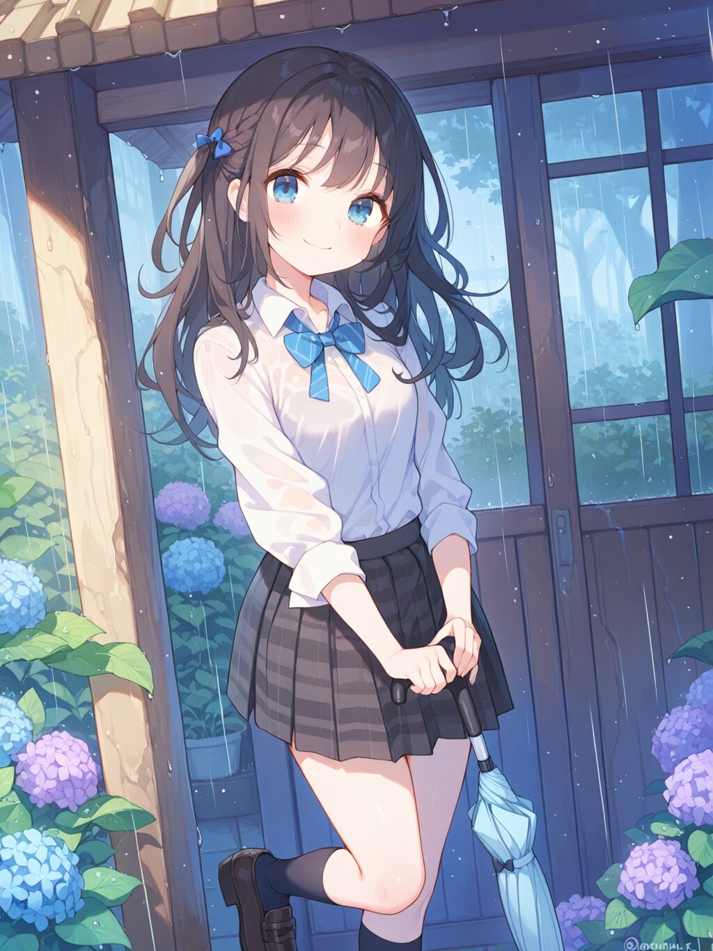 通学路の紫陽花広場