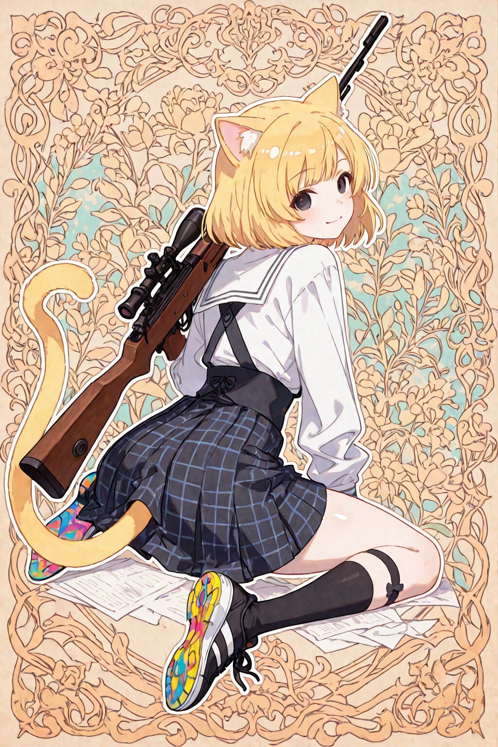 スナイパーにゃん | の人気AIイラスト・グラビア