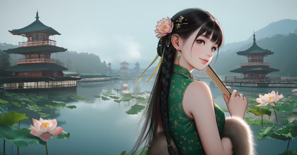 うちの子とレトロ中華風