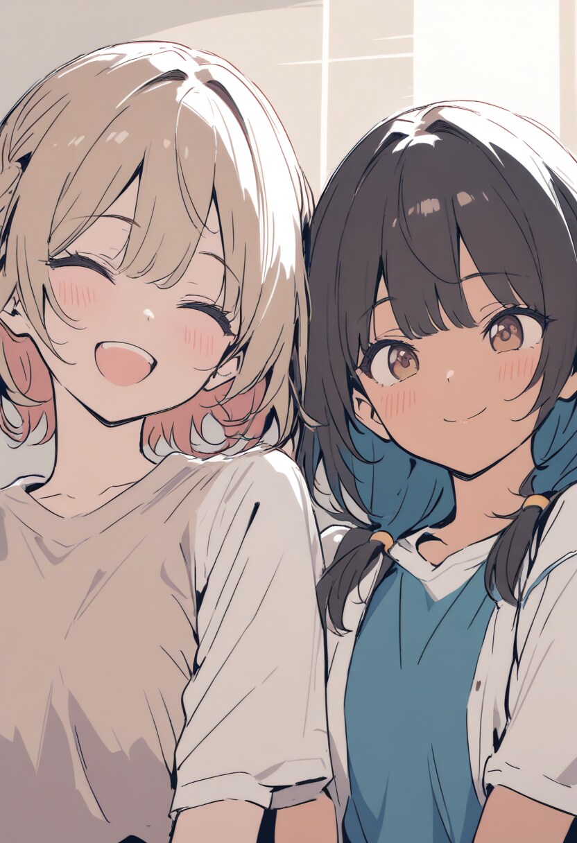 二人組 | の人気AIイラスト・グラビア