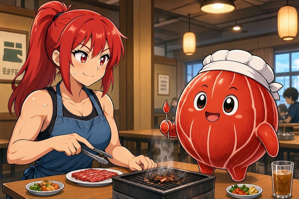 赤ぽにちゃんと マッスルレッド
