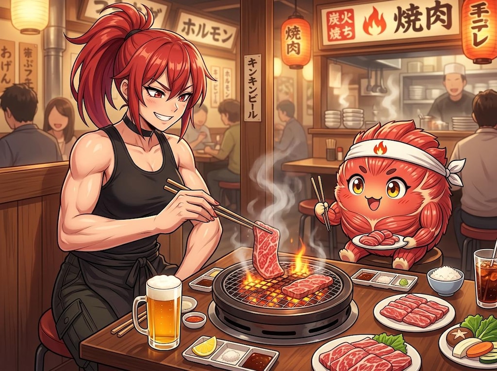 赤ぽにちゃんと マッスルレッド