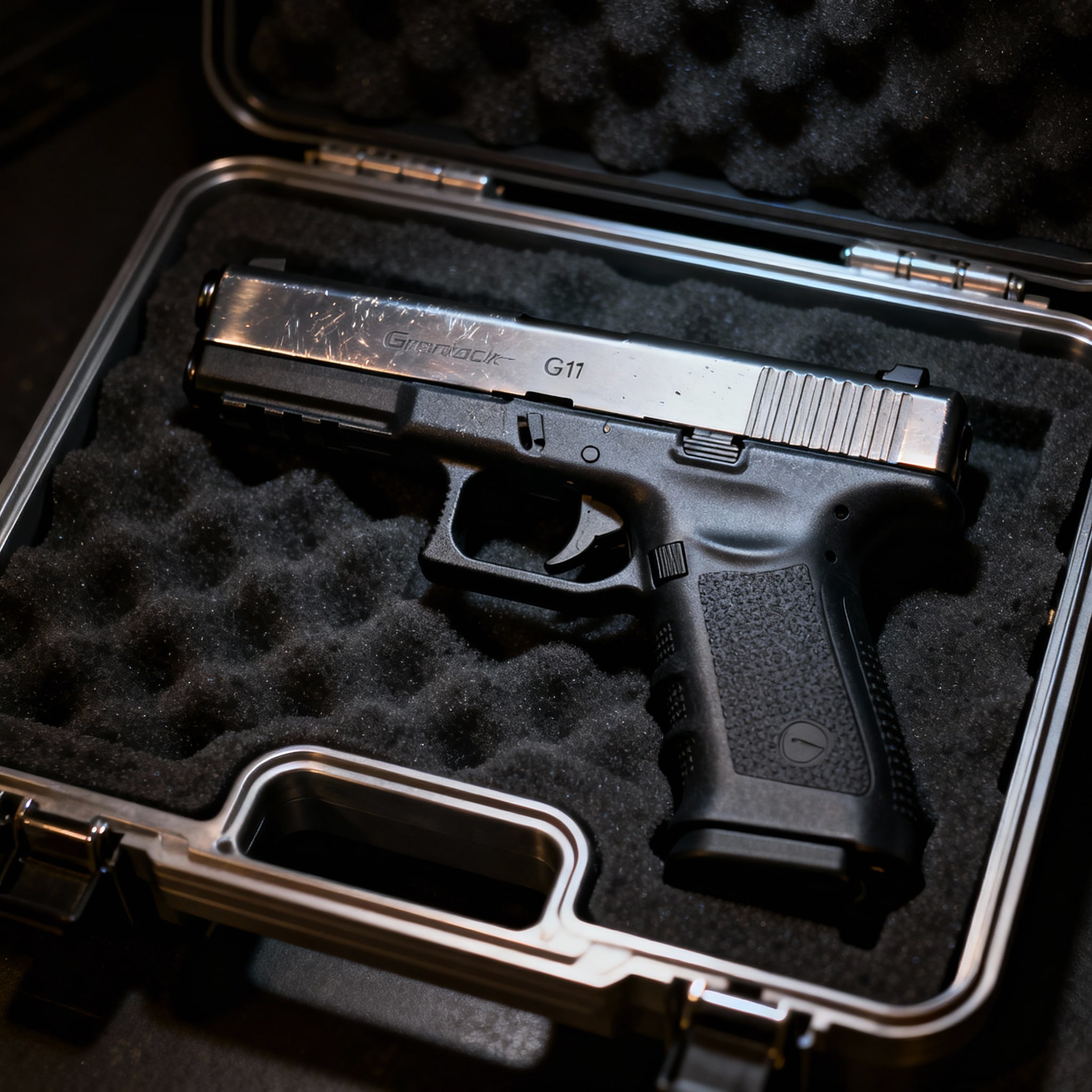 【拳銃コレクション】グロック G17　( キャリーケースに入って？ ) | の人気AIイラスト・グラビア