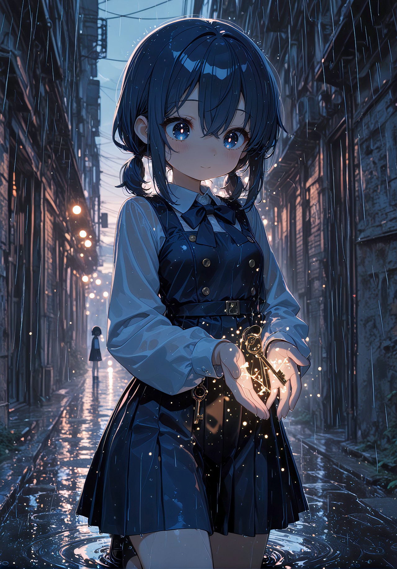 雨の路地裏のひろいもの | の人気AIイラスト・グラビア