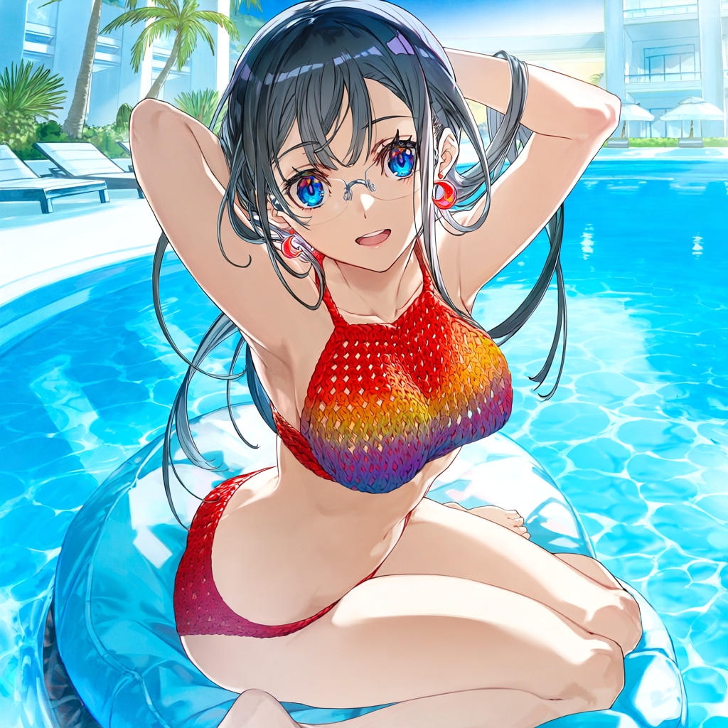 クロシェ編みのビキニ
