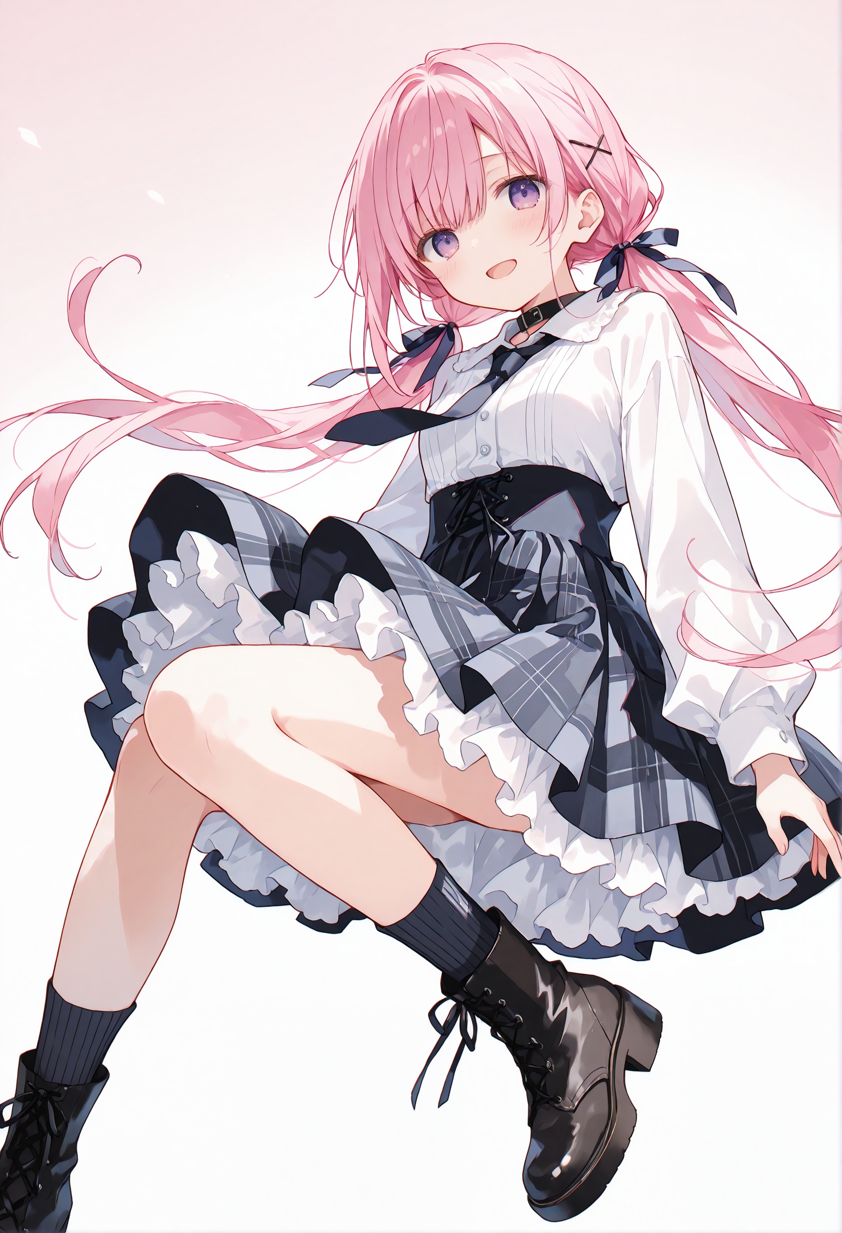 桃香の私服「ブラックフリル」