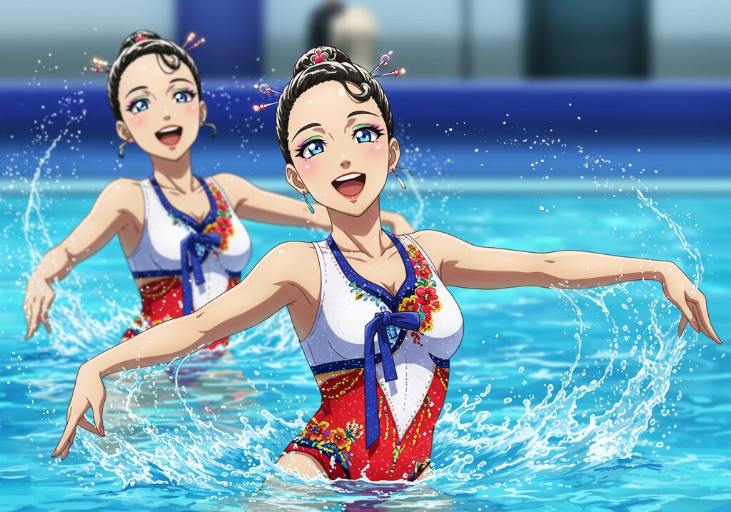 シンクロ美少女　デュエット演技⑬