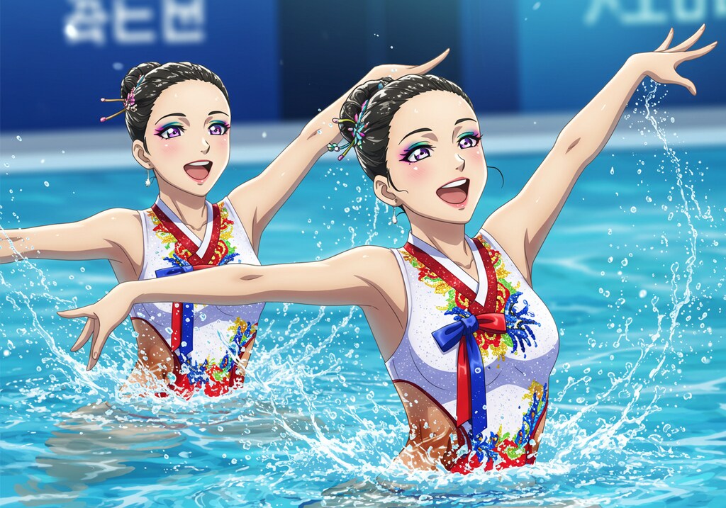 シンクロ美少女　デュエット演技⑬