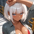 お疲れ様♡ 今日の現場、ほんとに暑いわね……。まずはどこか涼しいところで休憩しようか？ いいもの……見せてあわ♡ 3枚目