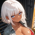 お疲れ様♡ 今日の現場、ほんとに暑いわね……。まずはどこか涼しいところで休憩しようか？ いいもの……見せてあわ♡ 4枚目