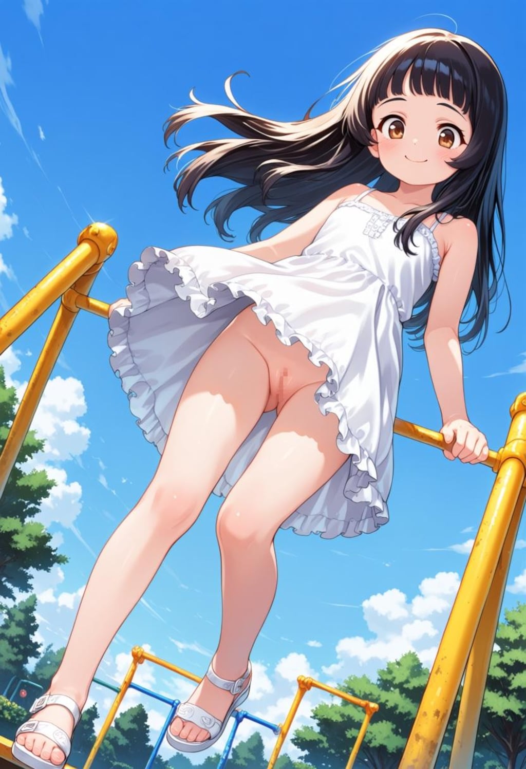 かなり無防備な女の子