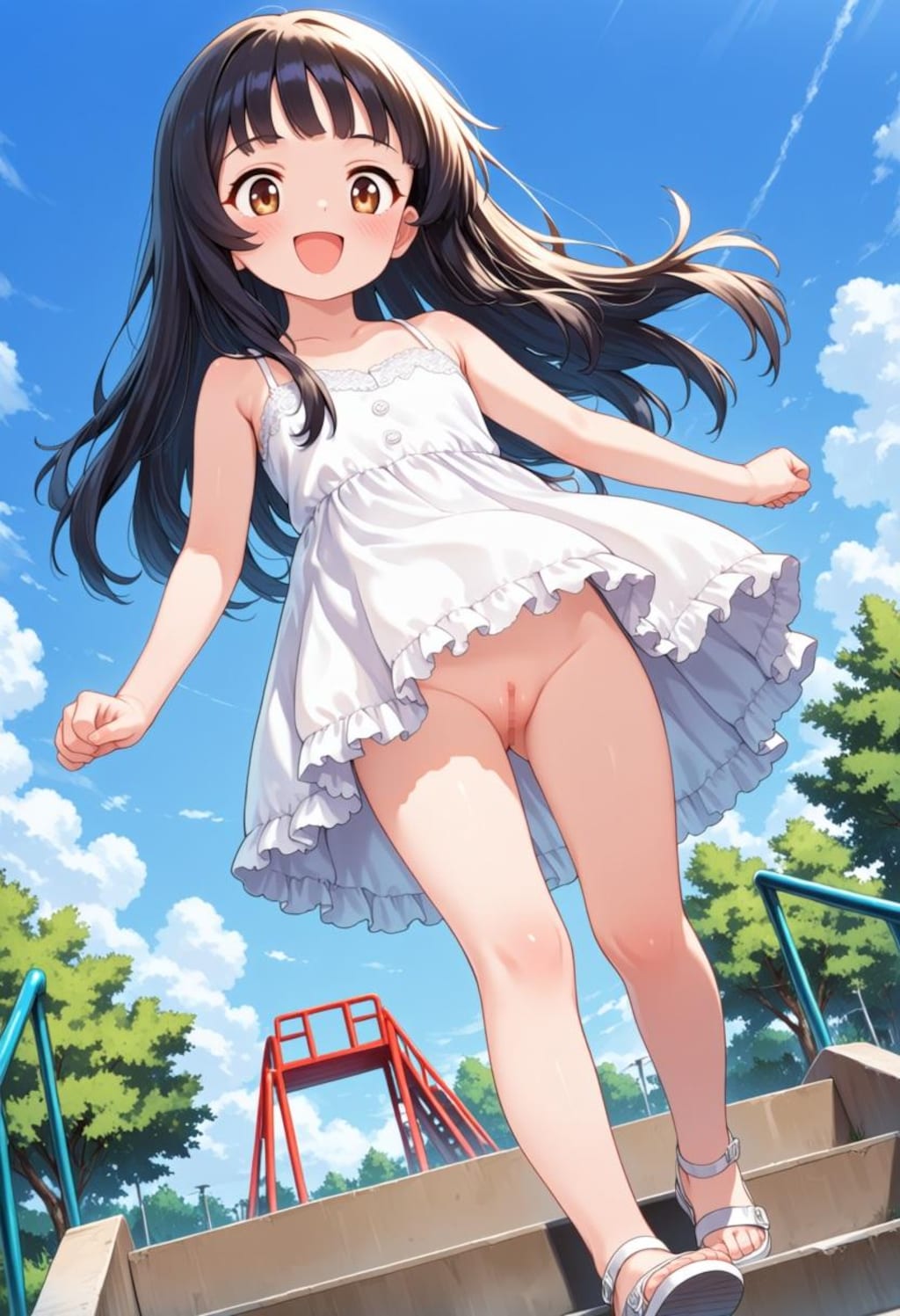 かなり無防備な女の子