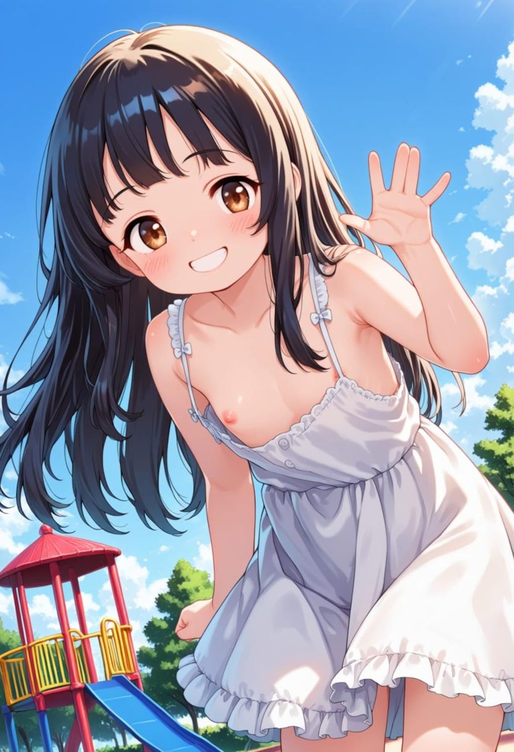 かなり無防備な女の子