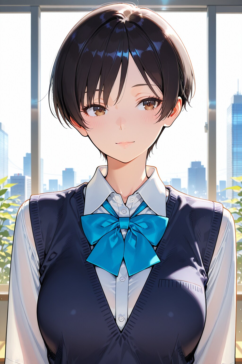 ベリーショートのOLさん