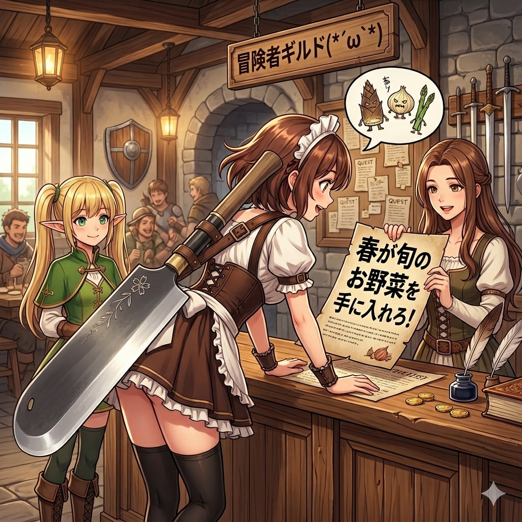 クエスト「春が旬のお野菜を手に入れろ！」 | の人気AIイラスト・グラビア