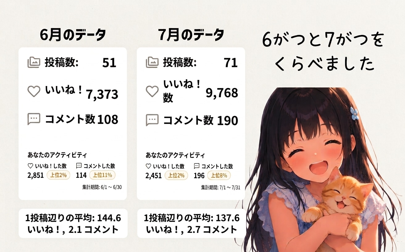 26年6月・7月実績比較