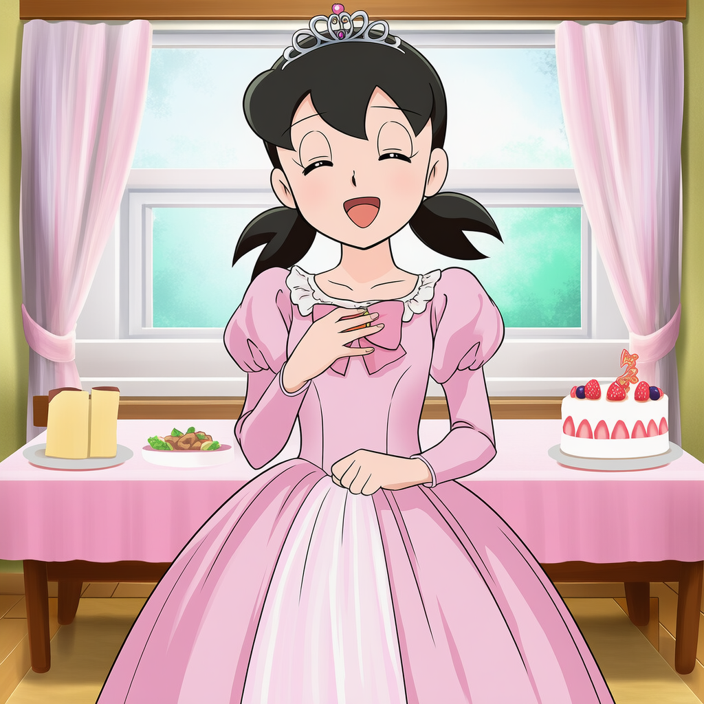 しずかちゃんの誕生日　お姫様ドレス