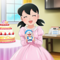 しずかちゃんの誕生日　お姫様ドレス 4枚目
